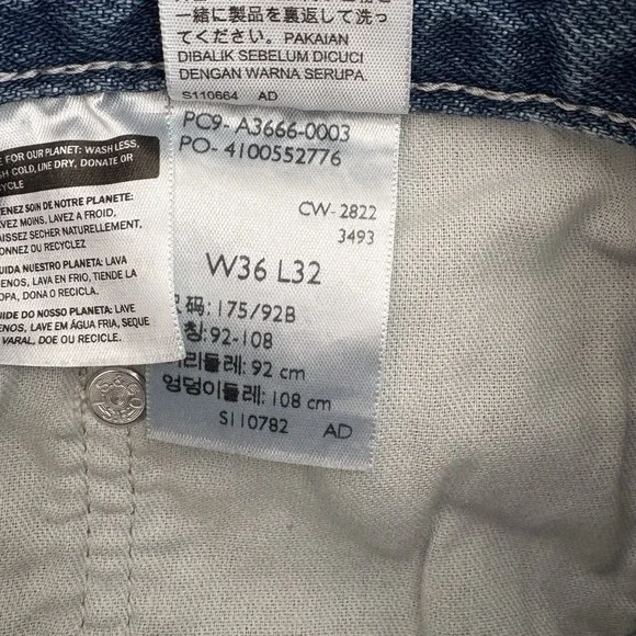 Levi's SilverTab Relaxed Straight Fit Jeans Mens Fits 36x30 Distressed Y2K Style - Picture 7 of 12